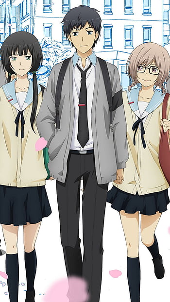 ReLIFE, chizuru hishiro, kaizaki arata, love, HD phone wallpaper | Peakpx