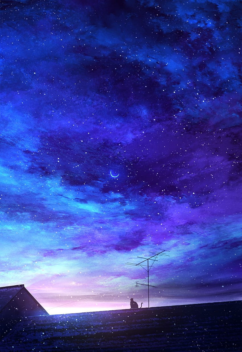 Relax Art ™. Night sky , Scenery , Sky anime, Relaxing Night HD phone wallpaper