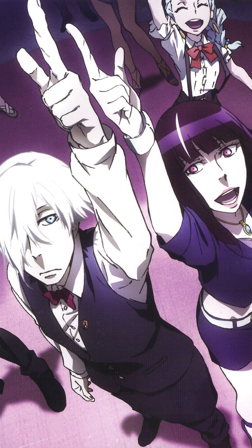 Death Parade anime for smartphones. Decim, Nona HD phone wallpaper