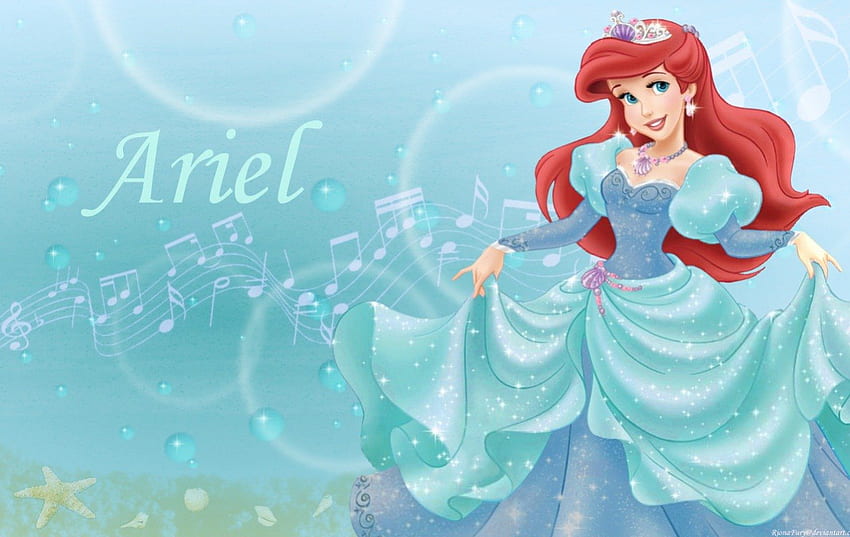 Putri Disney Ariel Biru, biru, disney, putri, arie Wallpaper HD