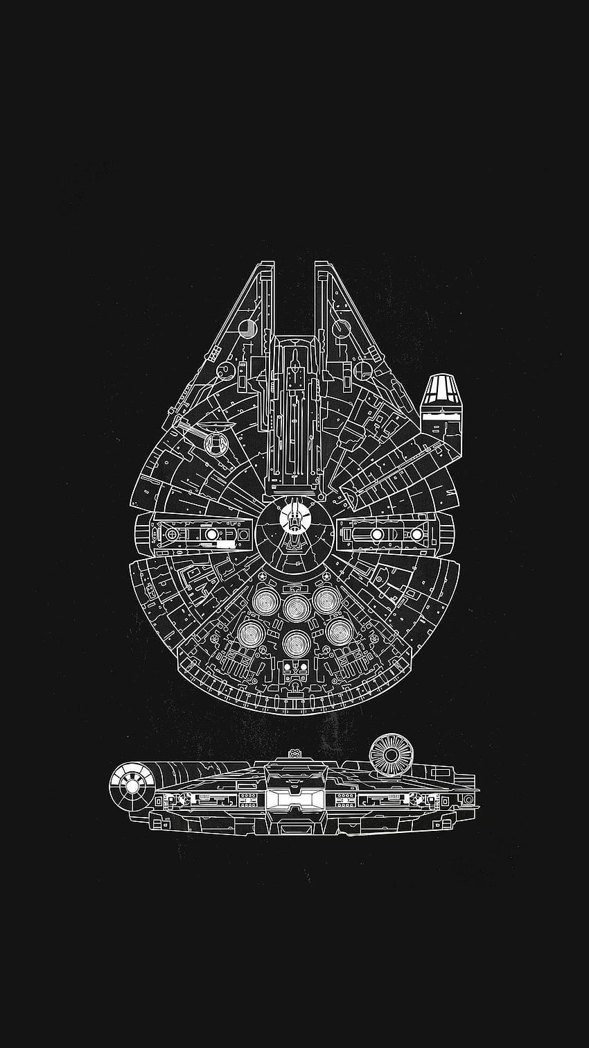 Star Wars Blueprints - For Tech, Star Wars Black and White HD phone wallpaper