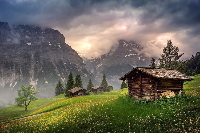 Grindelwald Schweiz - : HD-Hintergrundbild