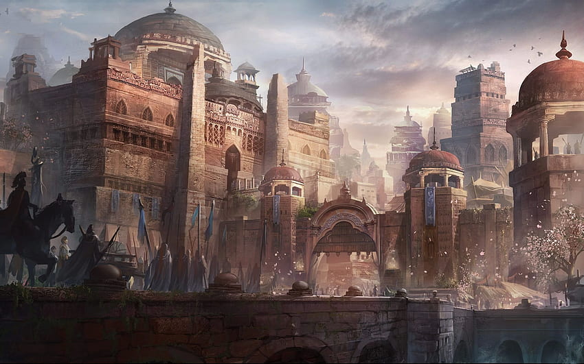 Fantasy City สำหรับเมืองแฟนตาซี เมือง เมืองในยุคกลาง วอลล์เปเปอร์ HD