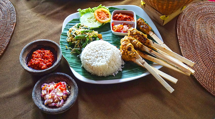 estoque de comida balinesa, comida indonésia, comida indonésia papel de parede HD
