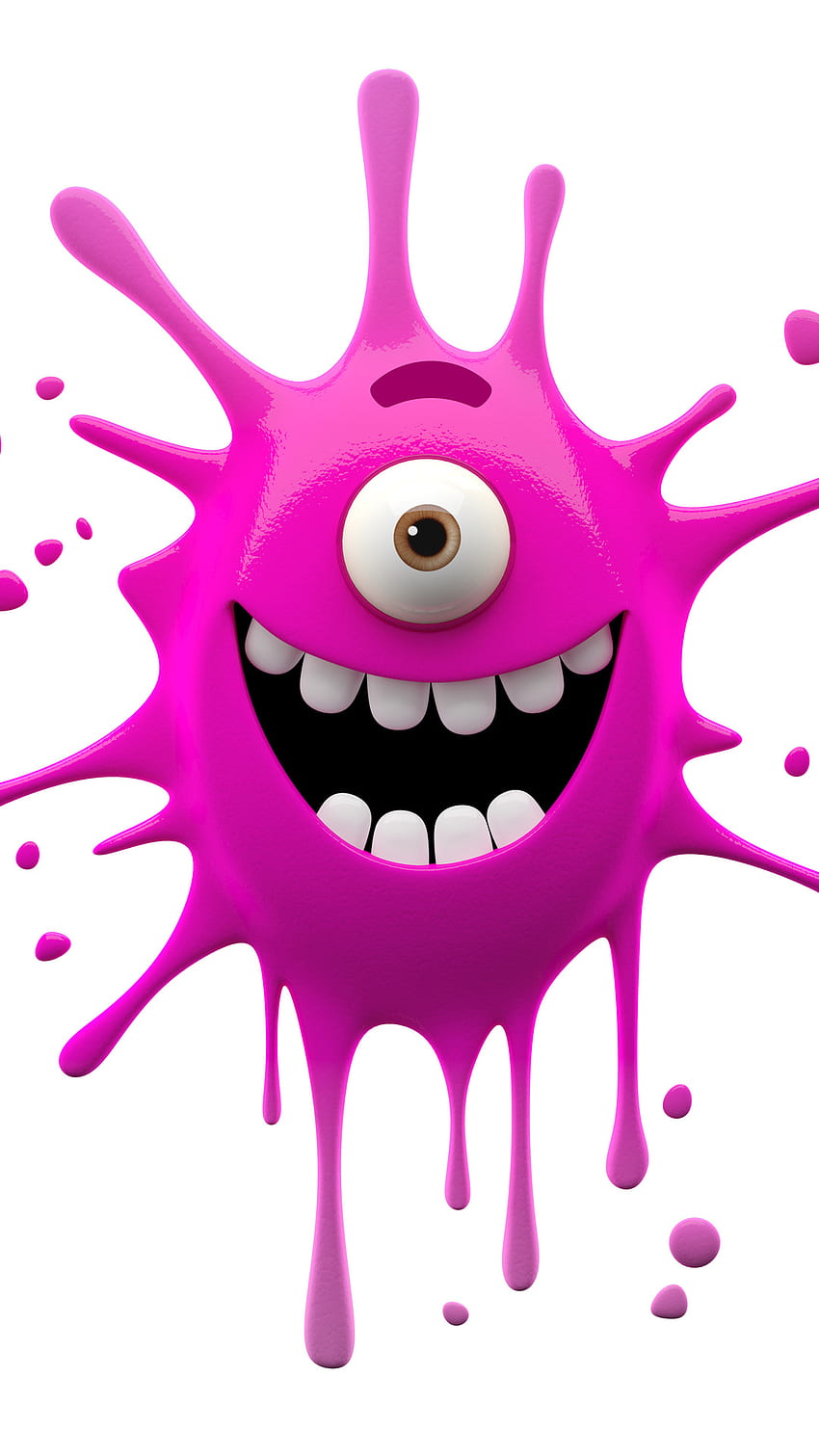3D, Smile, Funny, Character, Cute, Monster - Cute Character Monster 3D, Hello Cute Monster HD phone wallpaper
