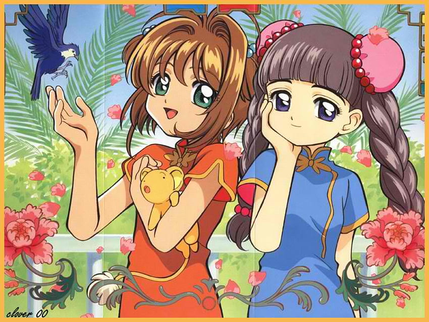 sakura and tomoyo, ccs, anime, tomoyo, sakura HD wallpaper