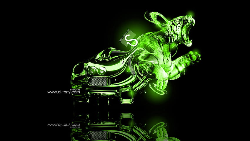 Bugatti Veyron Gold Tiger 2013, Neon Tiger HD wallpaper