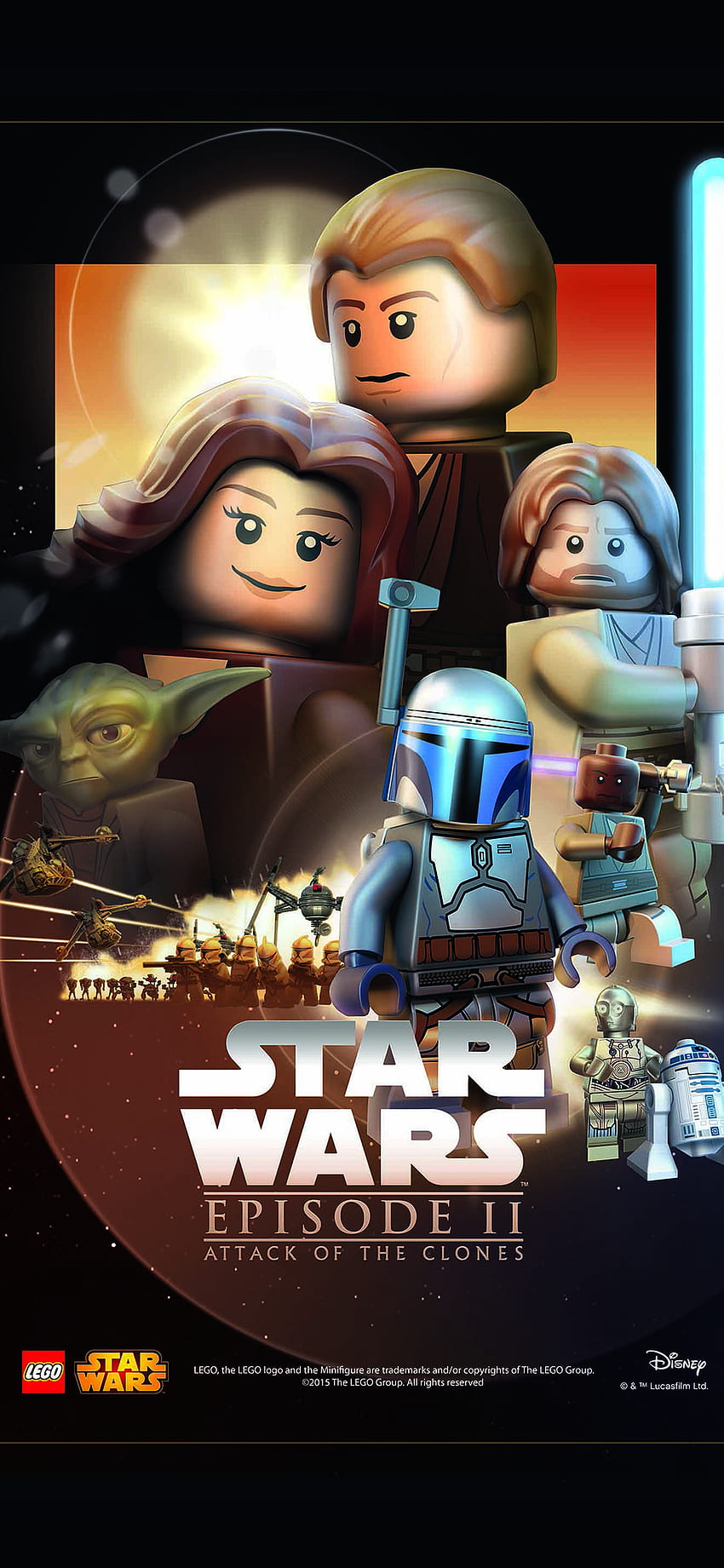 iPhone X. Starwars Lego Episode 2 Attack of Clones Kunstfilm, Vintage Star Wars iPhone HD-Handy-Hintergrundbild