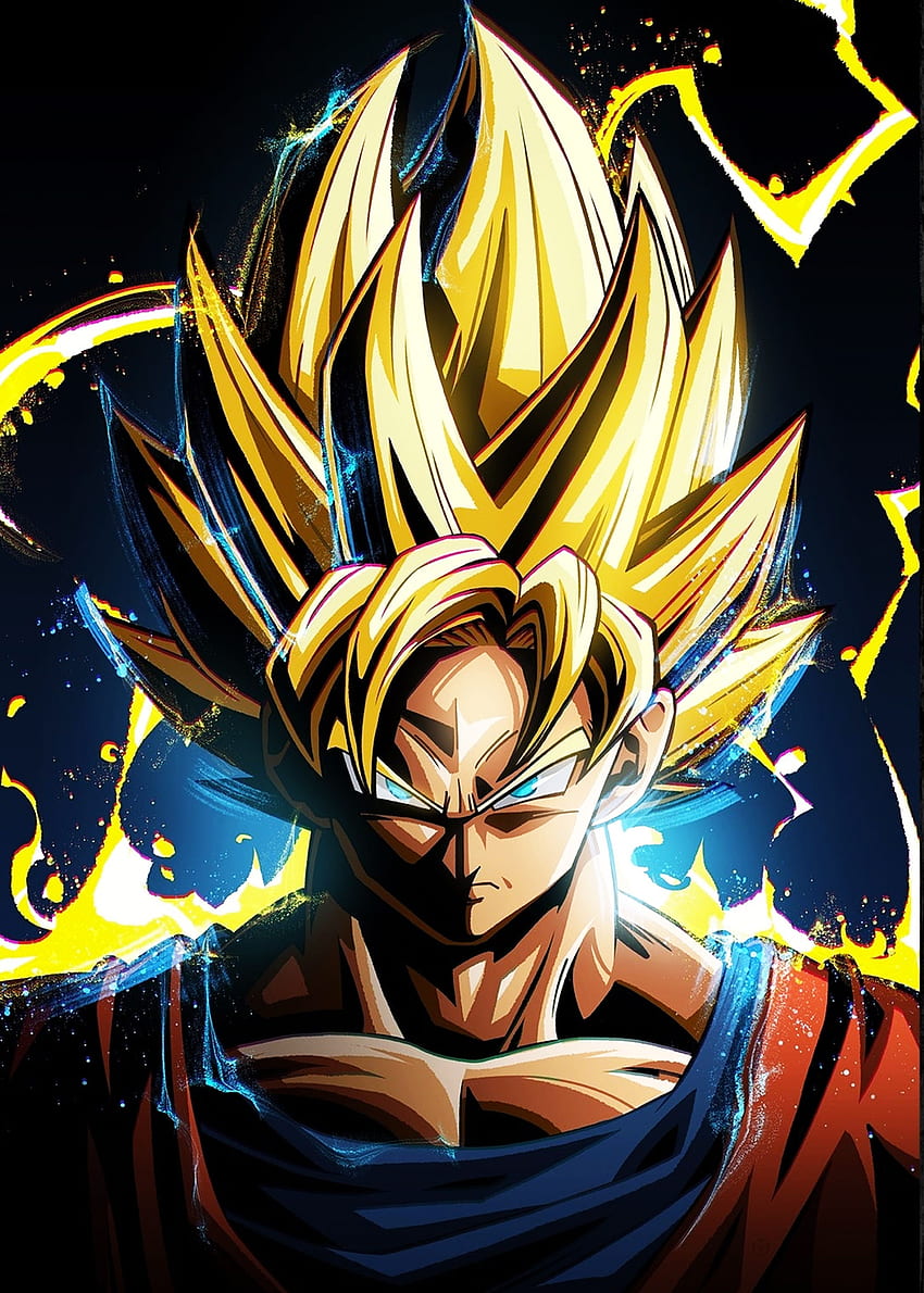 Dragon Ball Z Goku Super Saiyan. Grafica di Dragon Ball, Grafica di Dragon Ball Super, Manga di Dragon Ball Super, Goku Super Saiyan 1 Sfondo del telefono HD