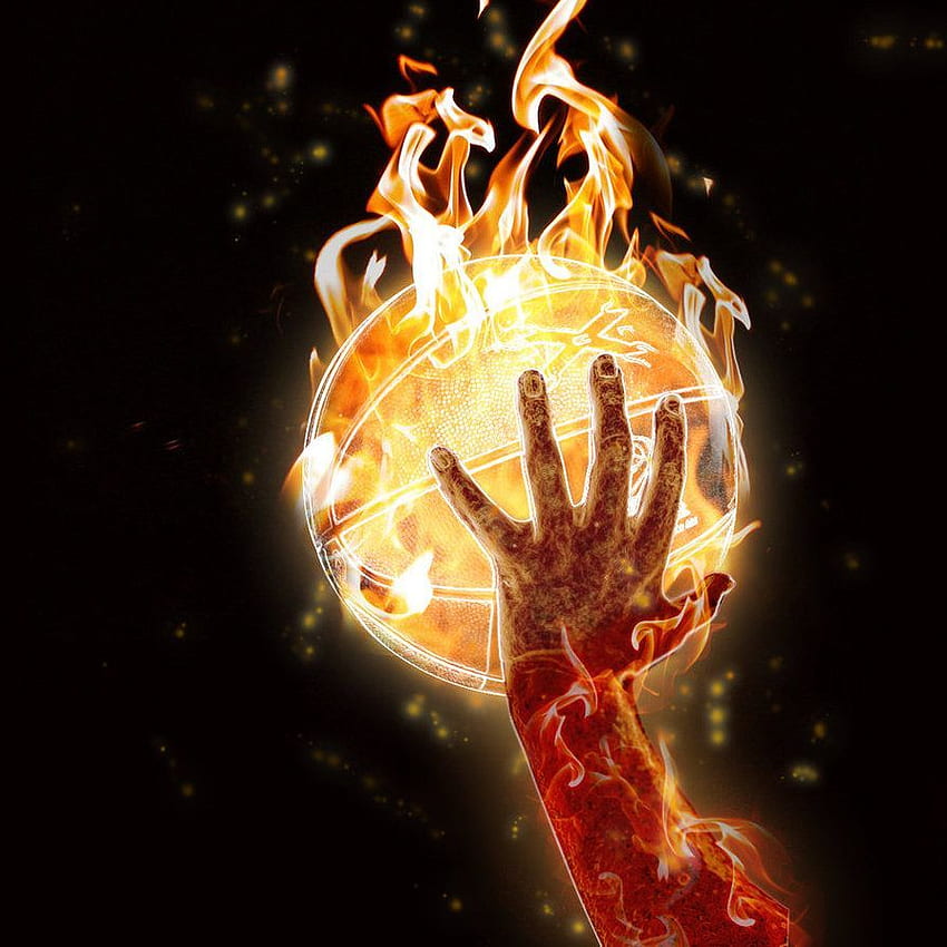 basketball on fire. Basketball , Fantasy basketball, Basketball, Flaming Basketball HD phone wallpaper
