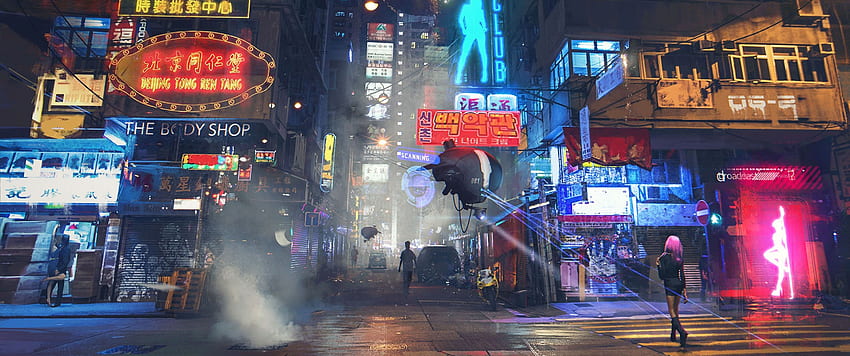 Sci Fi (hauptsächlich Cyberpunk), Cyberpunk Ultrawide HD-Hintergrundbild