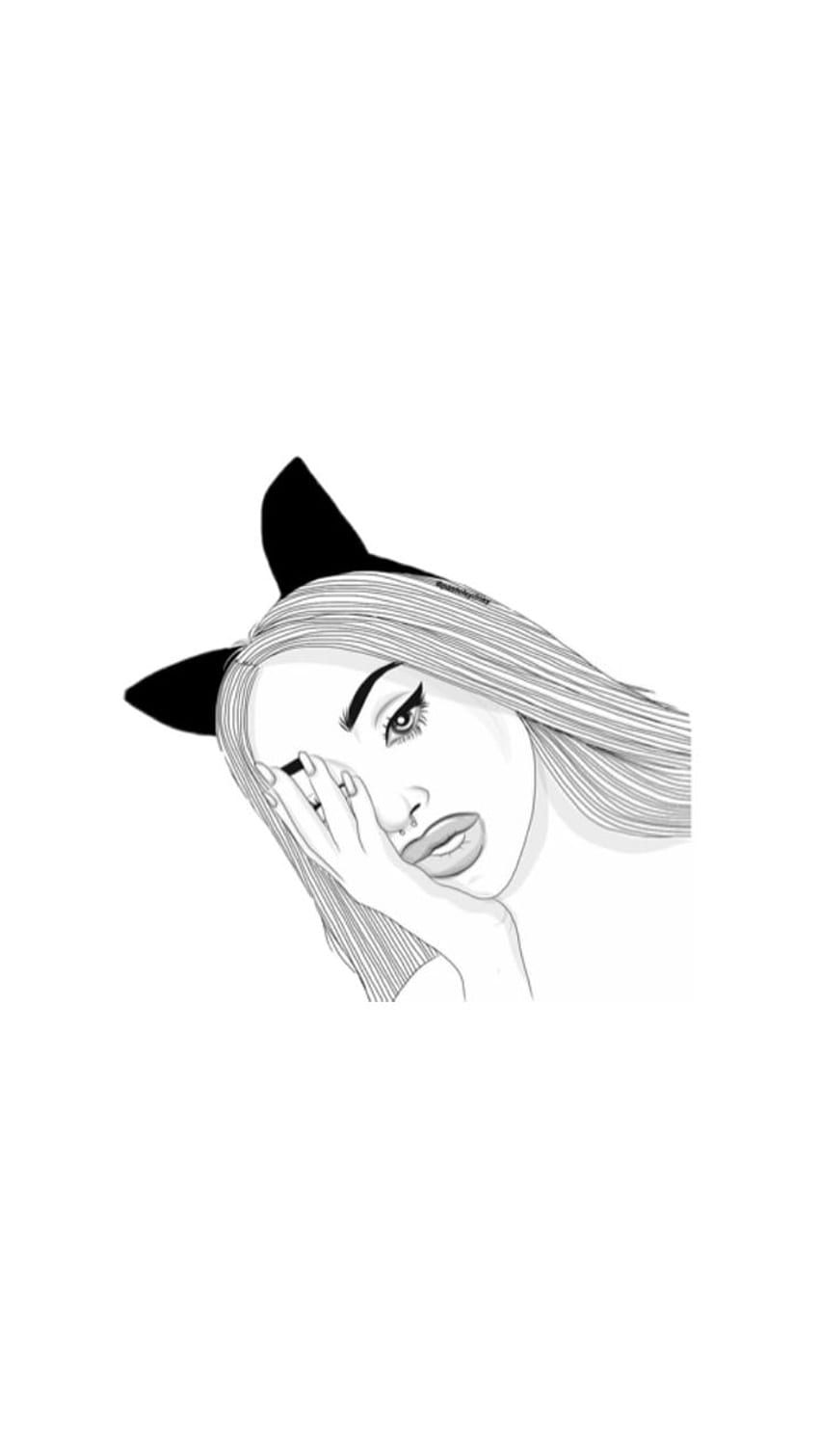 Black and white aesthetic girl HD wallpapers | Pxfuel