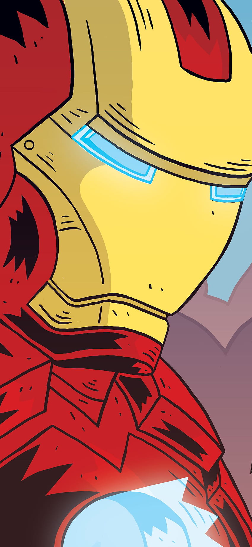 Iron Man Comic Cartoon Art iPhone XS MAX, dibujos animados de Ironman fondo de pantalla del teléfono