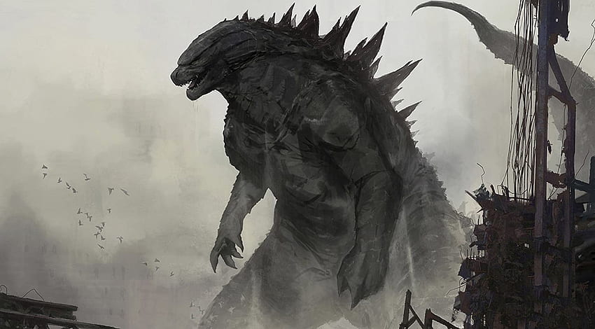 Posterhouzz Movie Godzilla (2014) Background Fine Art Paper Print Poster_** MOV3501 : Home & Kitchen, Godzilla Dragon HD wallpaper