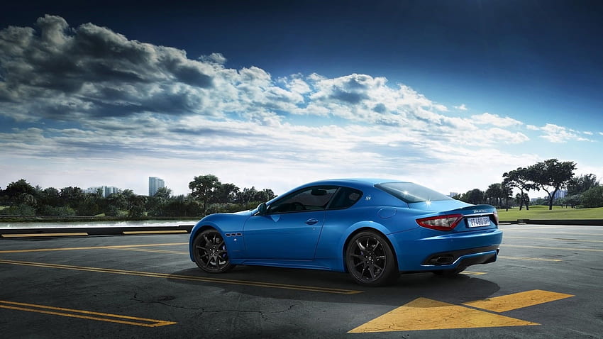 Niebieski 5-drzwiowy hatchback, Maserati, Maserati GranTurismo, Maserati Granturismo Sport, Maserati GT Tapeta HD