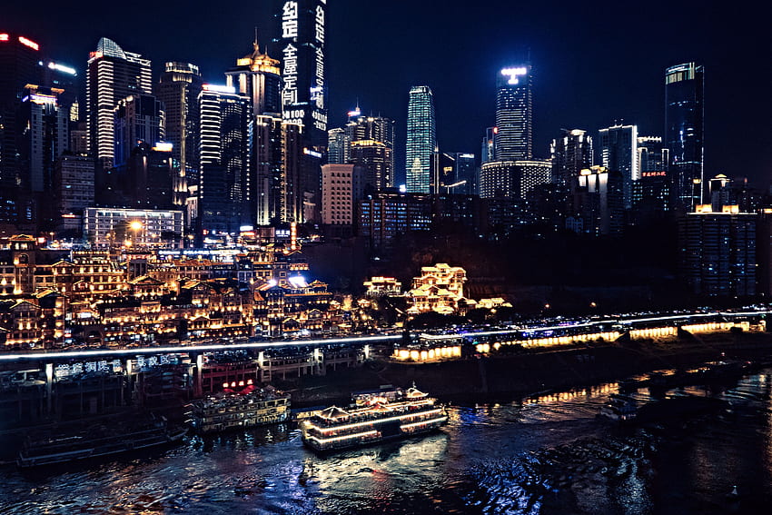 Villes, Architecture, Bâtiment, Gratte-ciel, Chine, Chongqing Fond d'écran HD