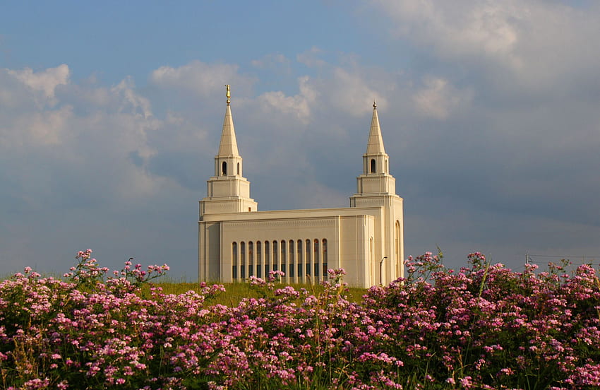 The Kansas City Missouri Temple Side View, LDS iPhone HD wallpaper