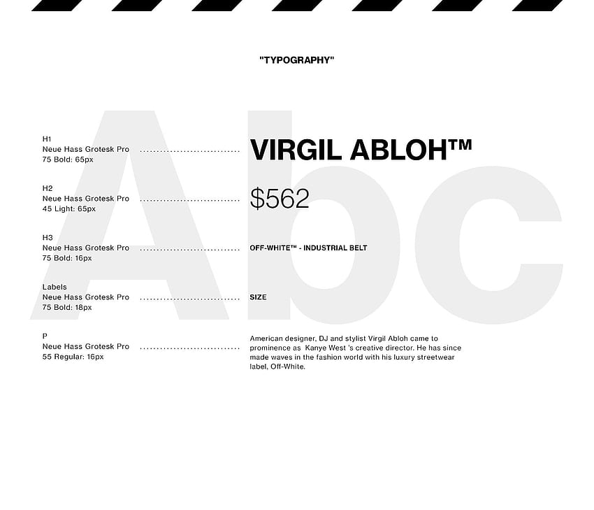 OFF WHITE CO Virgil Abloh APP-Konzept HD-Hintergrundbild