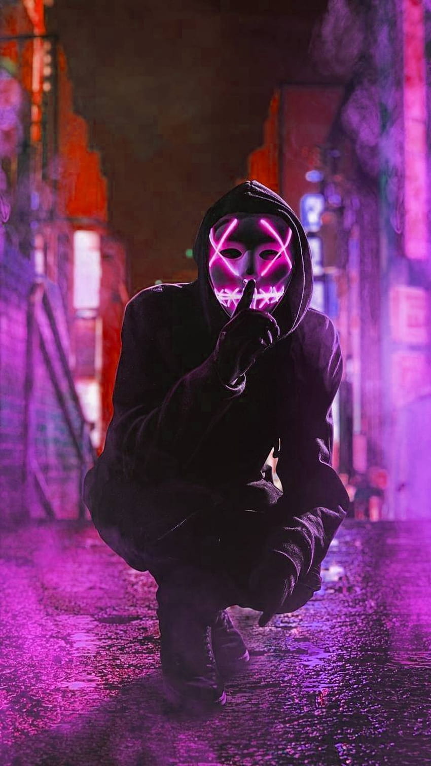 Neon mask, Mask Boy HD phone wallpaper | Pxfuel