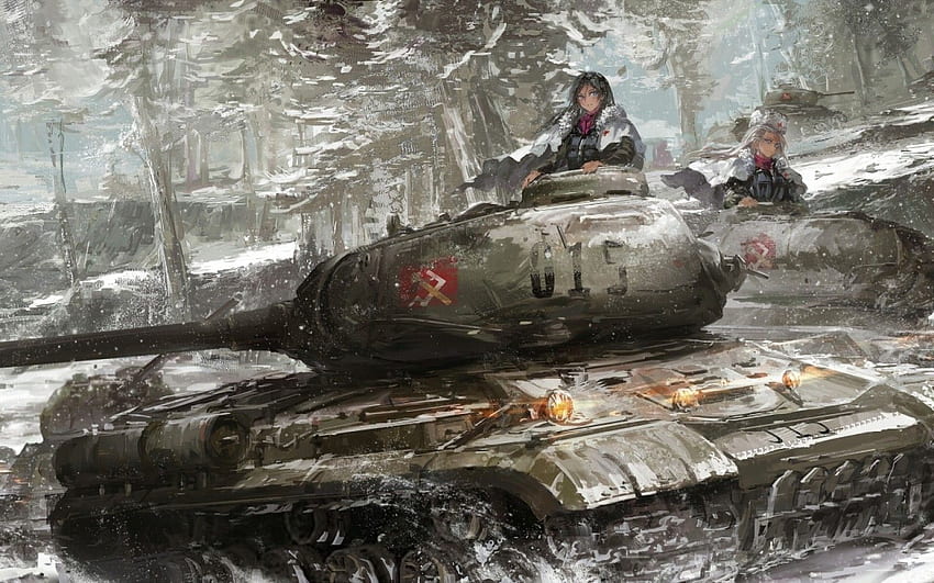 Girls Und Panzer, Tanks, Anime Girls, Winter, 1440X900 Tanks HD wallpaper