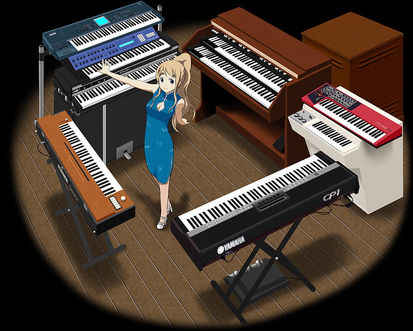 Just Pick K-On!, tastiera, organo, yamaha, musica, sintetizzatore, tsumugi, mugi, keion, strumenti Sfondo HD