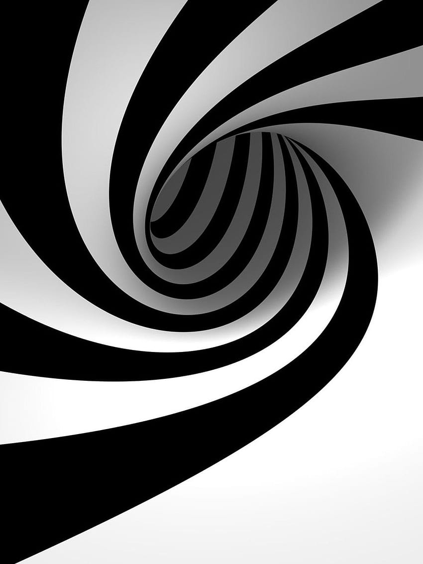 Abstract 3D View black circle mobile . Circle mobile HD phone wallpaper