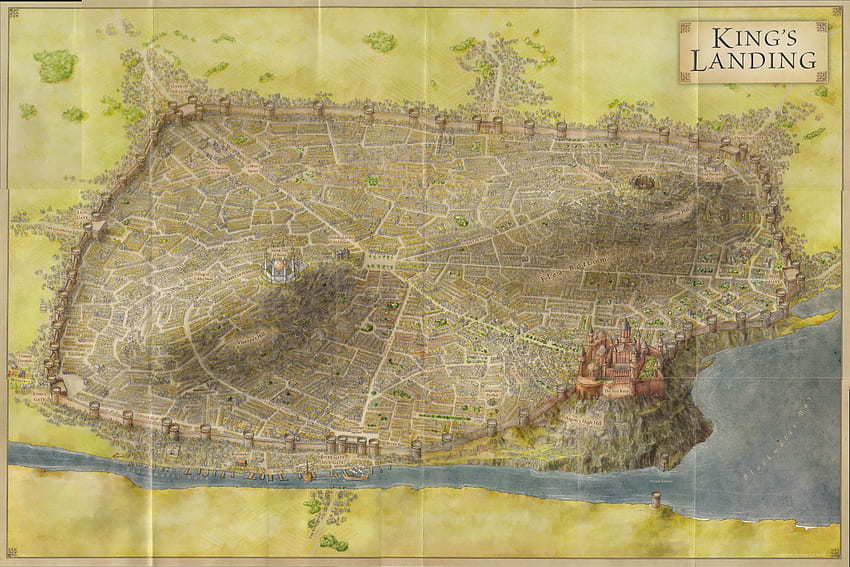 Карта на Kings Landing, King's Landing HD тапет