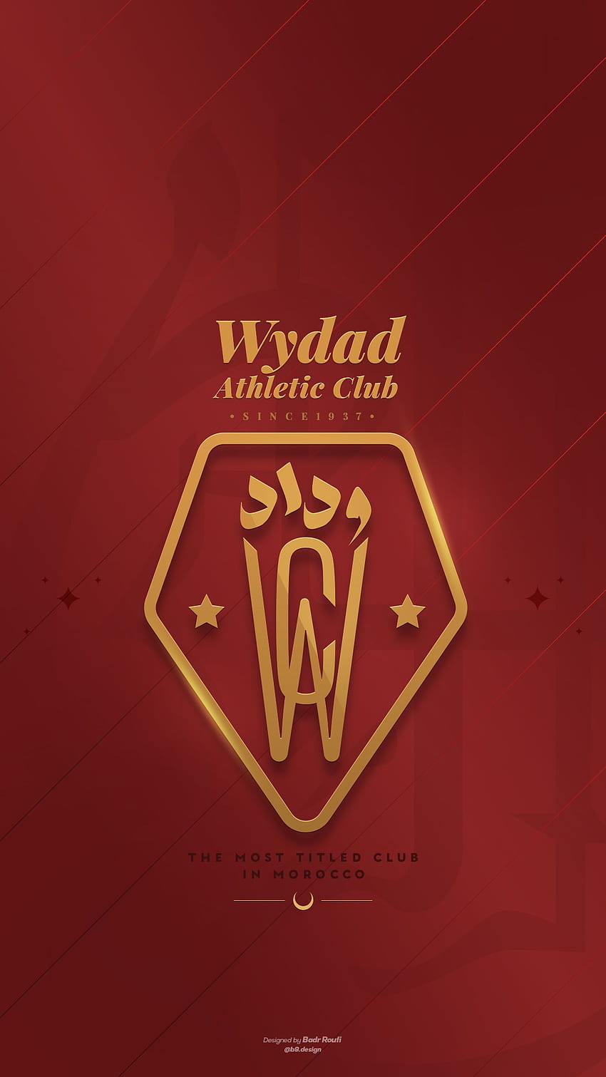 Klub Atletik Wydad. Klub atletik, desain Maroko, Desain wallpaper ponsel HD