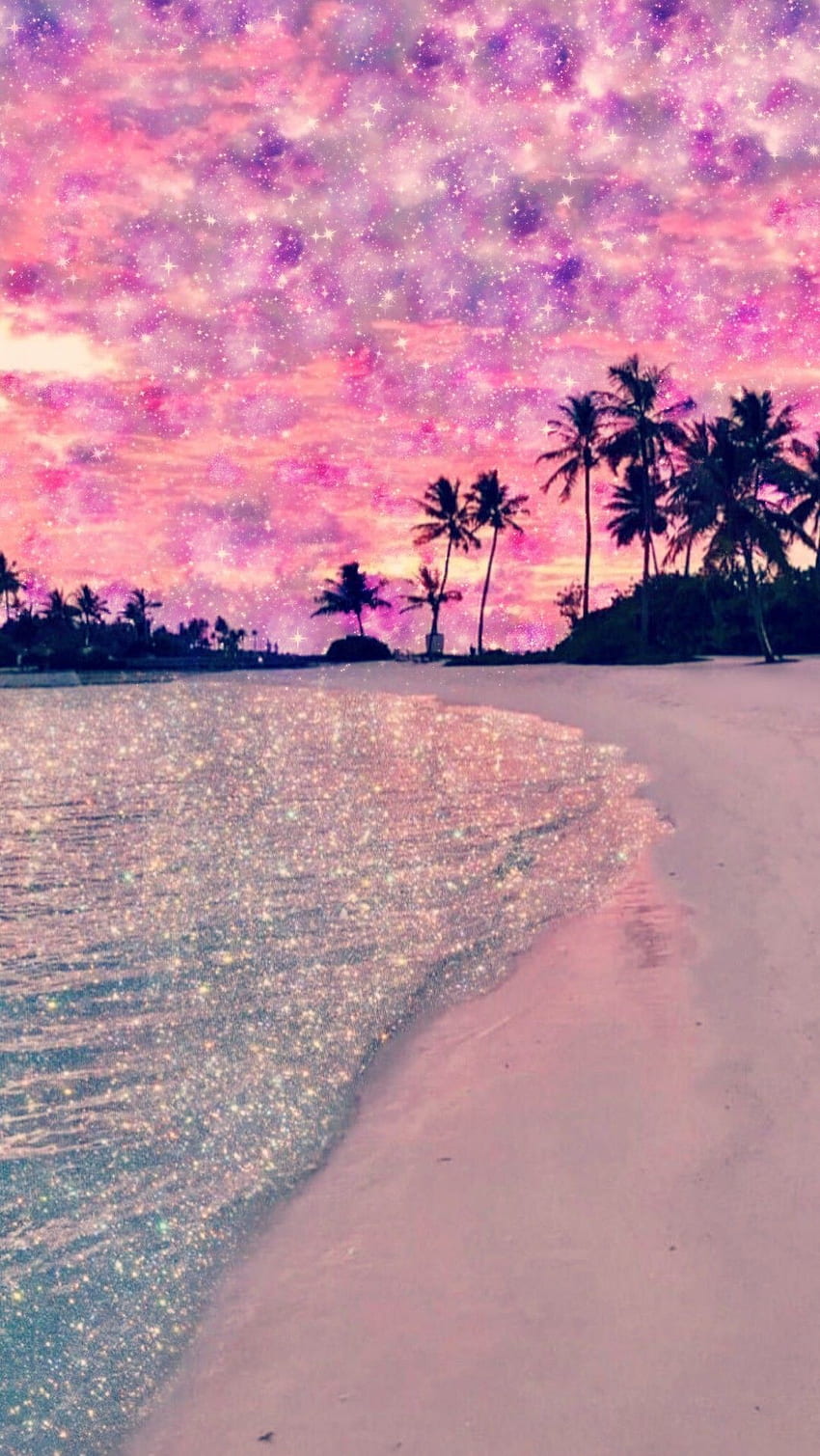 Spiaggia rosa, spiaggia femminile rosa Sfondo del telefono HD