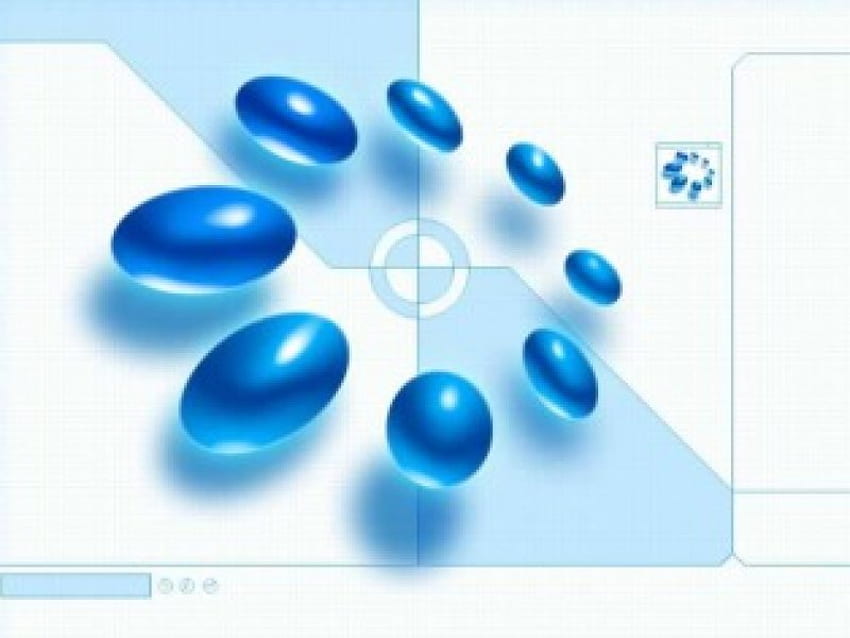 Małe niebieskie pigułki, na białym, niebieskim, owalu, okrągły wzór Tapeta HD