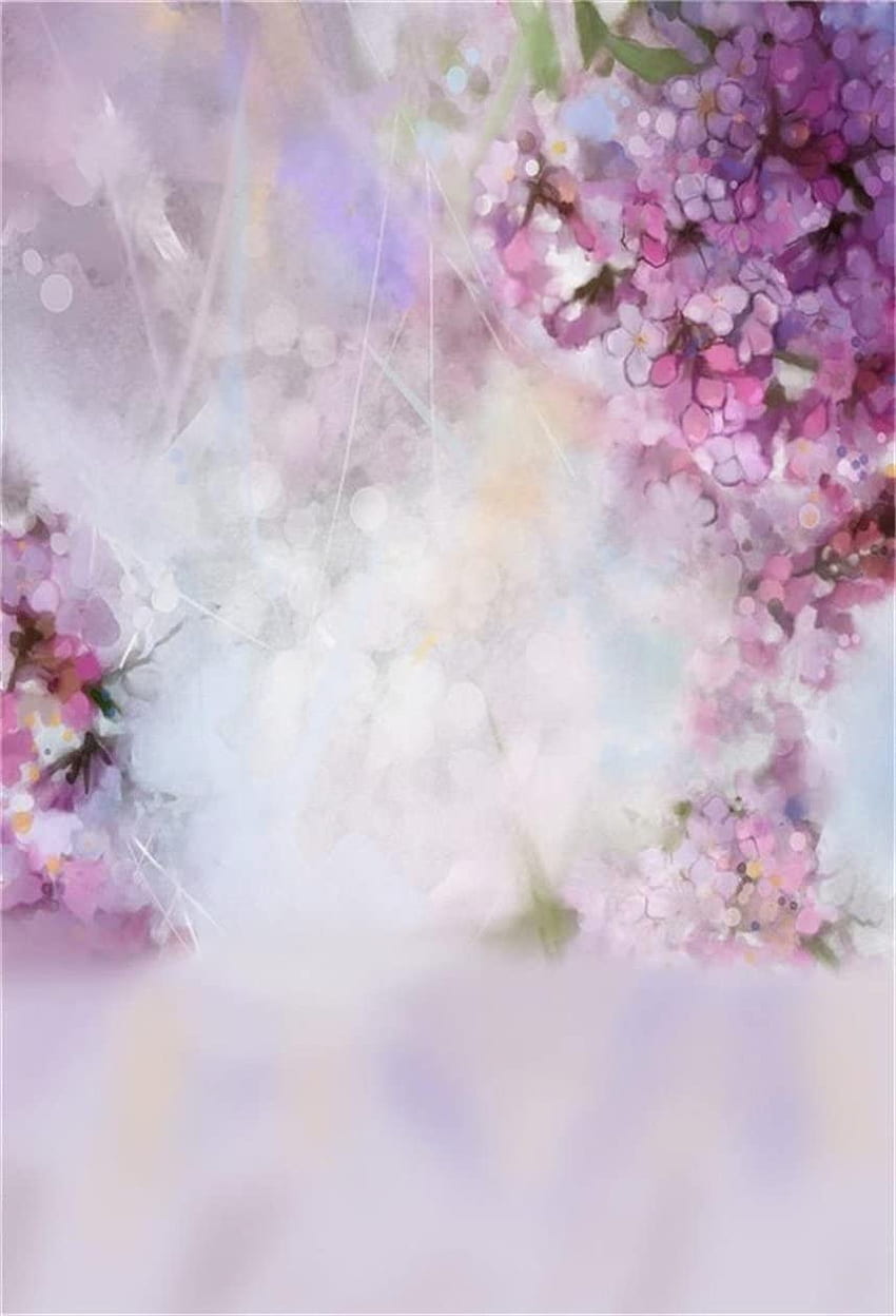 CSFOTO ft Background for Beautiful Purple Flower Bokeh graphy Backdrop Watercolor Abstract Art Defocused Spring Summer Floral Children Adult Portrait Studio Props Polyester : Electronics, Watercolor Floral Summer HD phone wallpaper