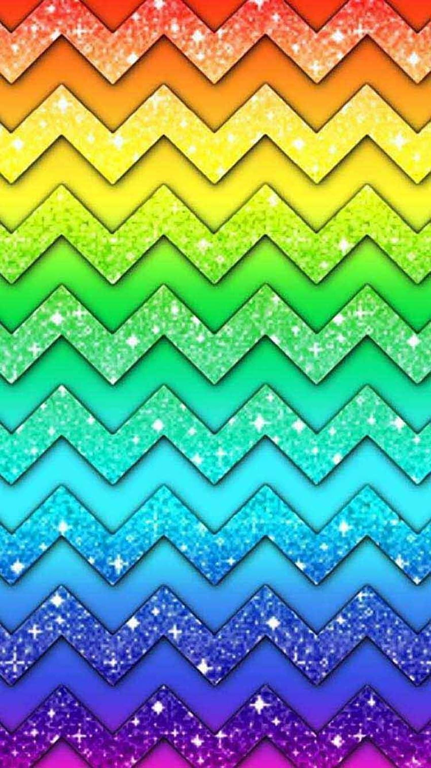 Rainbow , Glitter, Rainbow Chevron HD phone wallpaper