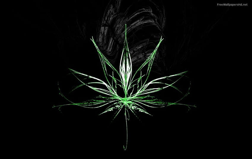 Marijuana fresca della foglia dell'erbaccia 3D Sfondo HD
