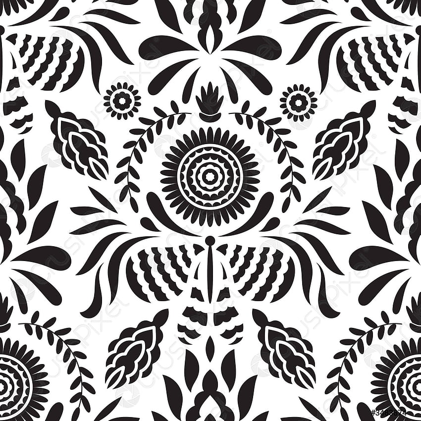 Vector Seamless Mexican Otomi Style Pattern, Mexican Flower Pattern HD phone wallpaper