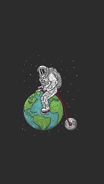 astronaut with boombox drawing