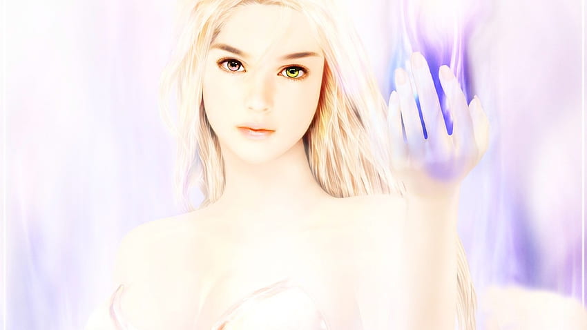 Princess of Light and Energy, light, dazzling, eyes, girl, goddess, energy, beauty HD wallpaper
