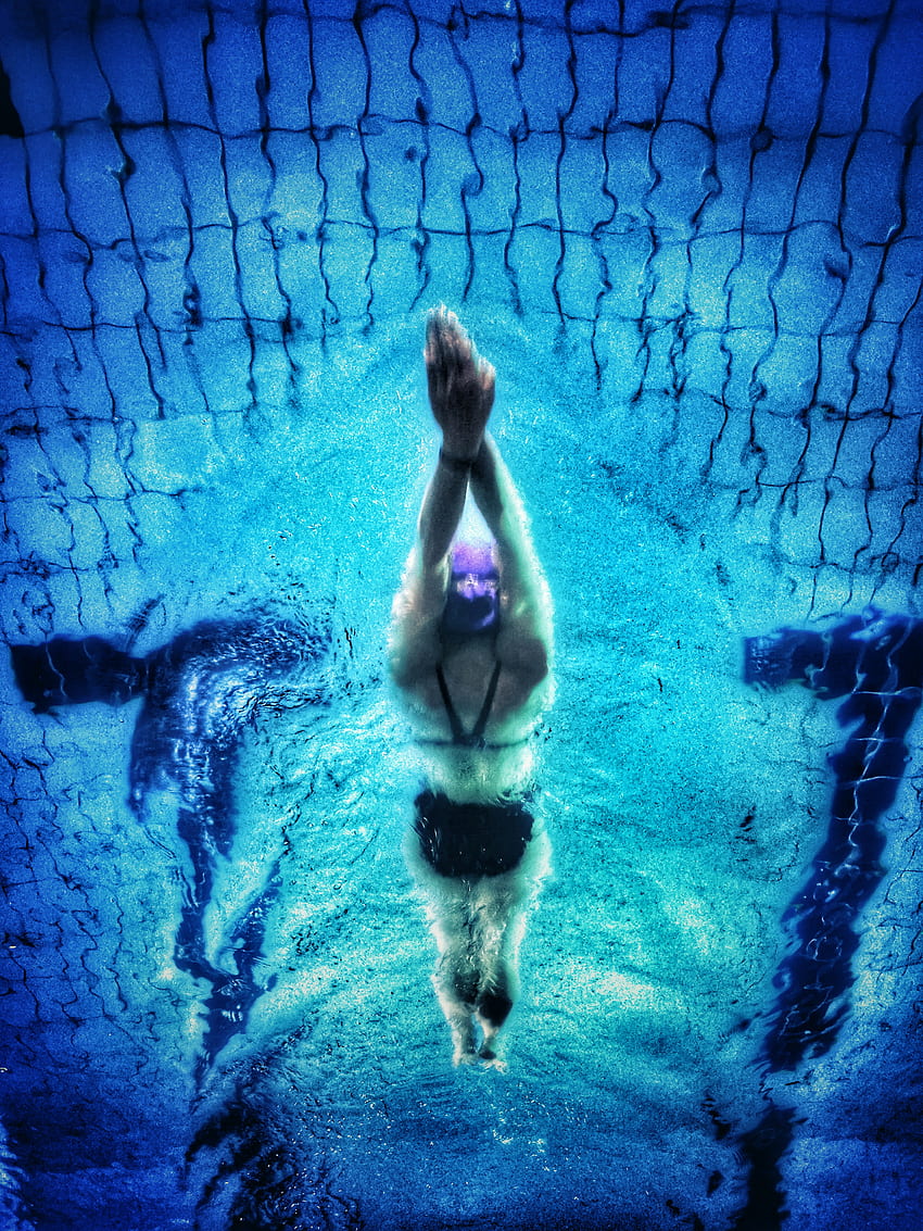 Unterwassergrafik von Schwimmer · Stock, Olympisches Schwimmen HD-Handy-Hintergrundbild