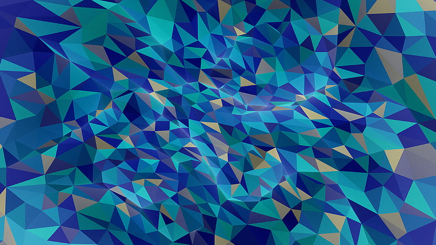 Metaphysics Hampus Olsson Art Blue Polygon Pattern , Blue Polygon HD wallpaper