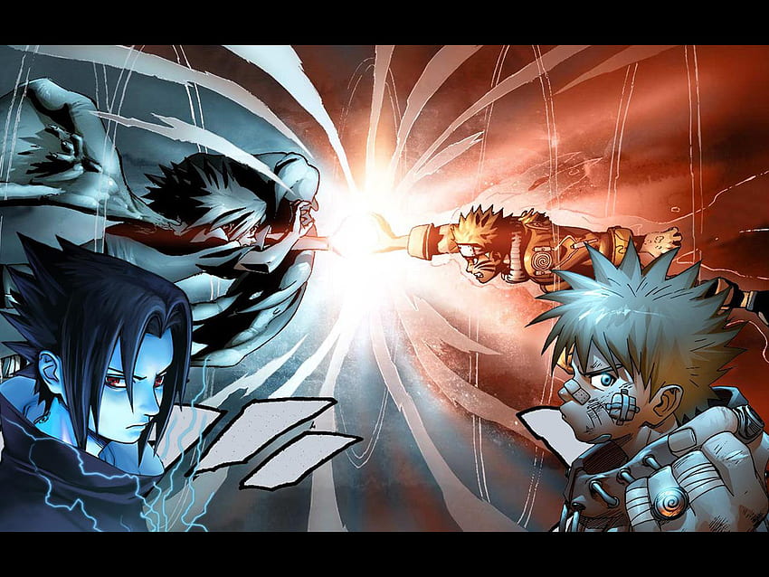 Ultimate Fight, sasuke, power, anime, nartuto, fight, friends HD wallpaper