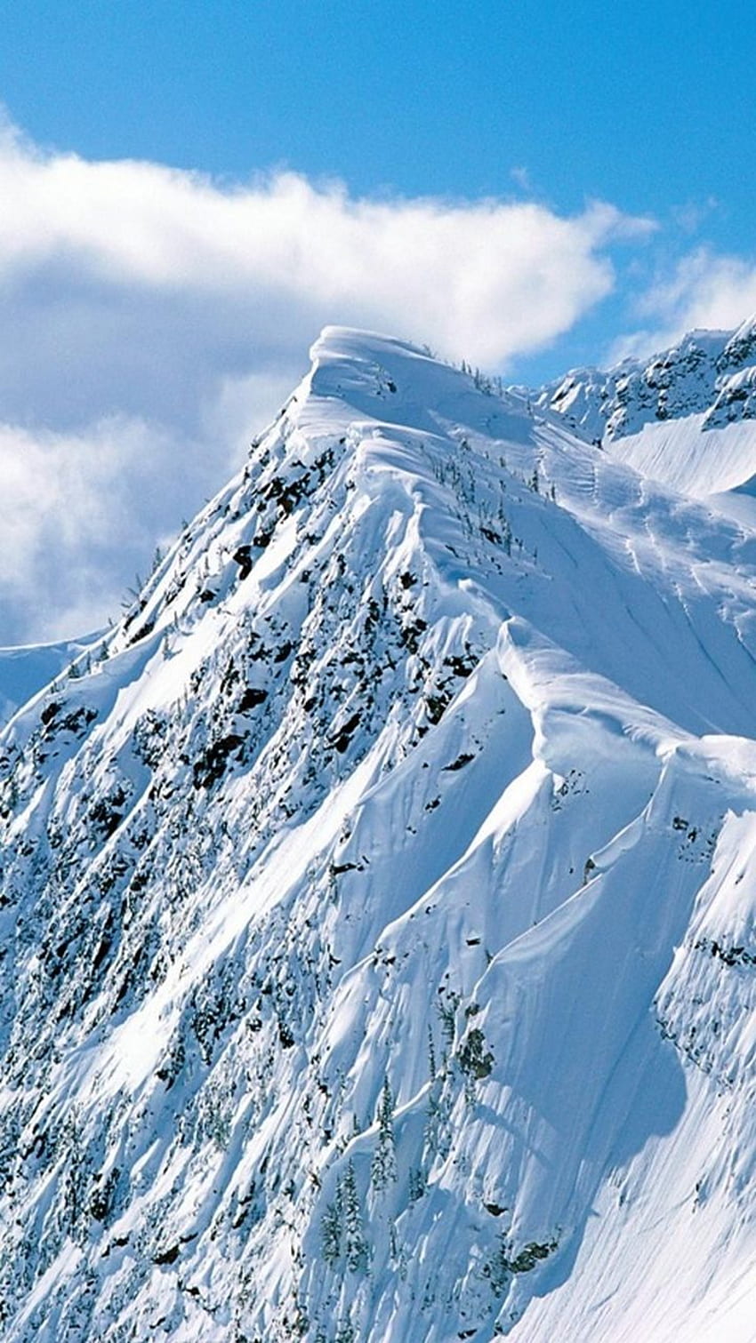 iPhone 7 Снежна планина HD тапет за телефон