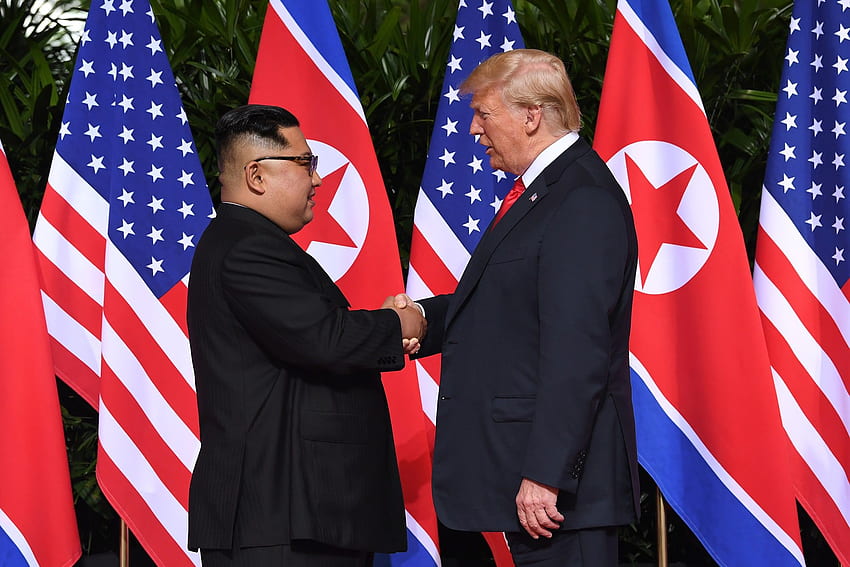 트럼프 대통령과 김정은 북한 국무위원장의 2차 회담이 진행 중이다. HD 월페이퍼