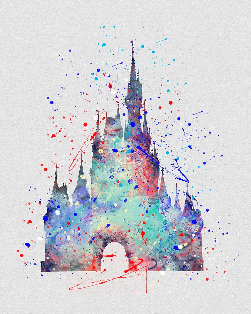Disney-Aquarell, Kunstdruck HD-Handy-Hintergrundbild