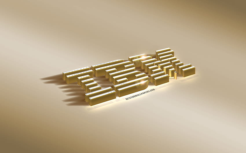 IBM, gold 3D logo, metal 3D emblem, creative 3d art, IBM 3D logo ...