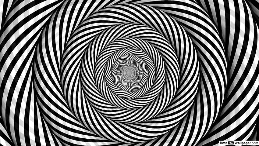 Illusione ottica in bianco e nero Sfondo HD