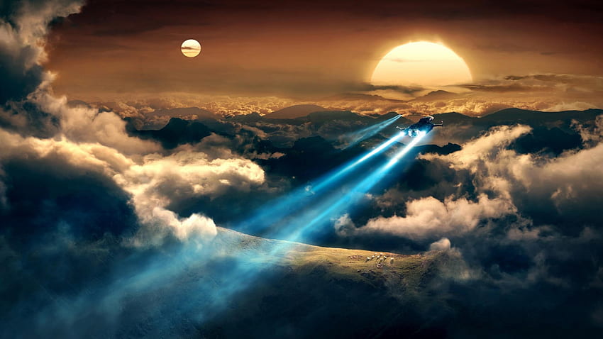 Piring Terbang. Sains, Cloud Wallpaper HD