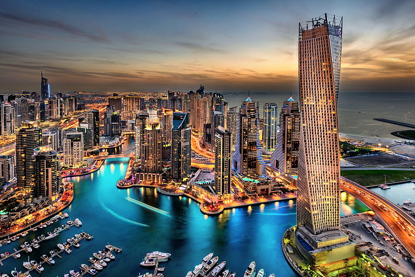 Gratte-ciel de Dubaï F1C, Dubaï, architecture, graphie, beau, paysage urbain, paysage, écran large, gratte-ciel, , Émirats Arabes Unis Fond d'écran HD