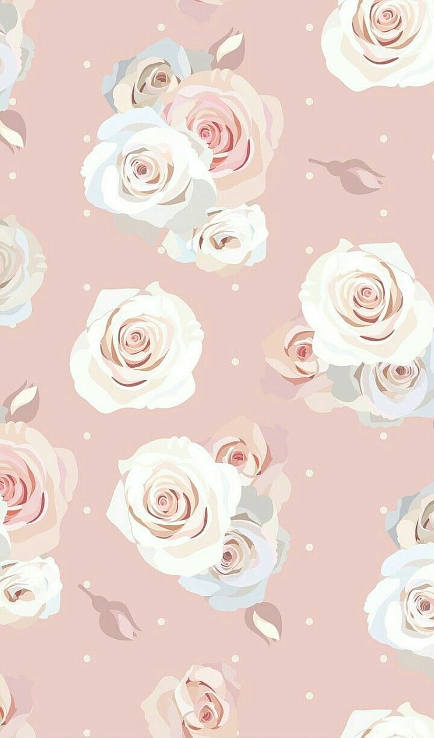 Carla on . Flowery , Floral iphone, Pink iphone, Cute Pastel Floral HD phone wallpaper