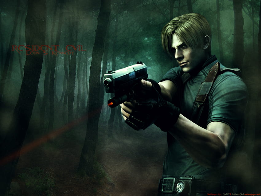 Leon Scott, action, video game, aventure, gun, shooting, resident evil, dark HD wallpaper