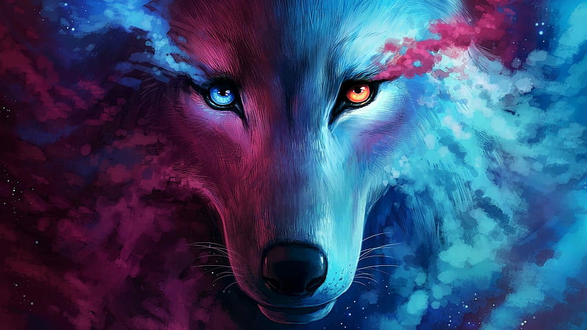 블루, 색상, 눈, 공상, 연기, 늑대 & 배경, 푸른 늑대 눈 HD 월페이퍼