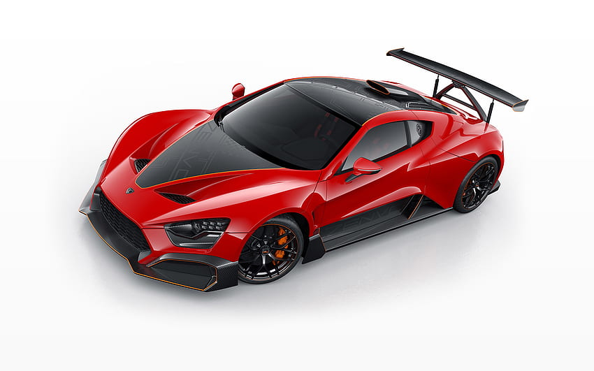 Zenvo TSR S, 2019, Hypercar, Top View, Red Sports Coupe, Racing Car, New Red TSR S, Zenvo For With Resolution . Alta qualidade, tipo nitro papel de parede HD